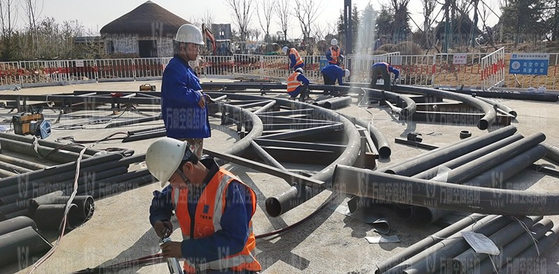 威海經貿交流中心工程-大貝殼項目鋼結構施工中 威海經貿交流中心工程-大貝殼項目鋼結構施工中