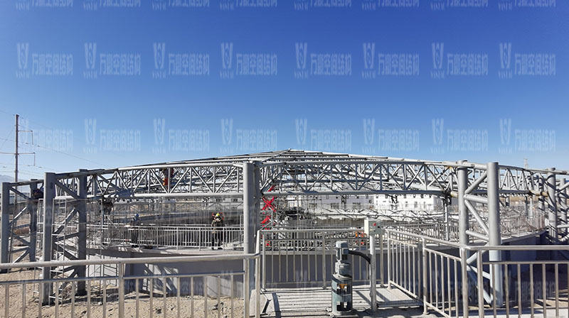 格爾木工業園污水池異型鋼結構項目