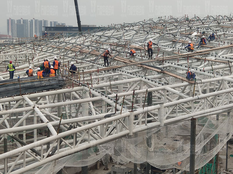 杭州亞運(yùn)會(huì)棒(壘)球體育文化中心膜結(jié)構(gòu)項(xiàng)目鋼結(jié)構(gòu)安裝中 杭州亞運(yùn)會(huì)棒(壘)球體育文化中心膜結(jié)構(gòu)項(xiàng)目鋼結(jié)構(gòu)安裝中