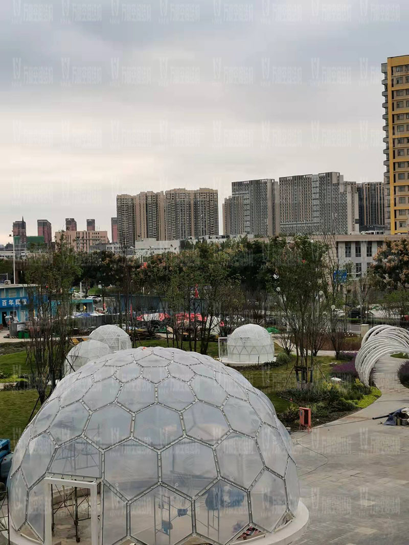 無線創智城市功能空間業態優化五星集市鋼膜結構工程