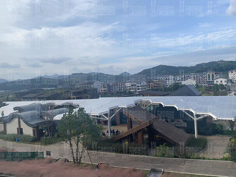 萬豪空間結構員工到臺州大板橋ETFE氣枕天幕項目、溫州鐵定溜溜樂園ETFE天幕及PTFE景觀傘膜結構工項目學習交流 萬豪空間結構員工到臺州大板橋ETFE氣枕天幕項目、溫州鐵定溜溜樂園ETFE天幕及PTFE景觀傘膜結構工項目學習交流