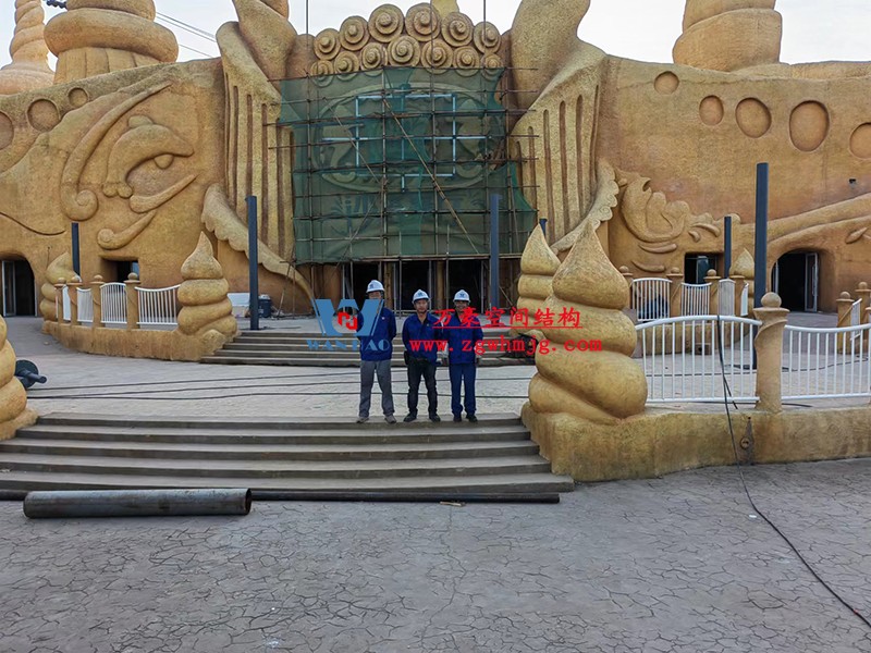 上海海昌海洋公園鋼膜結構工程開始施工