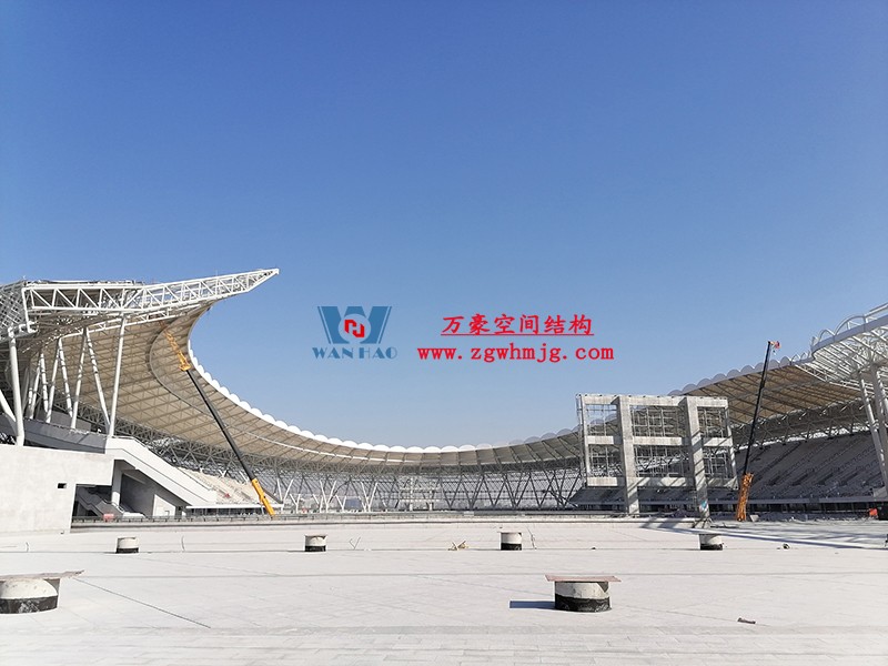 襄陽奧體中心膜結構工程接近尾聲 襄陽奧體中心膜結構工程接近尾聲