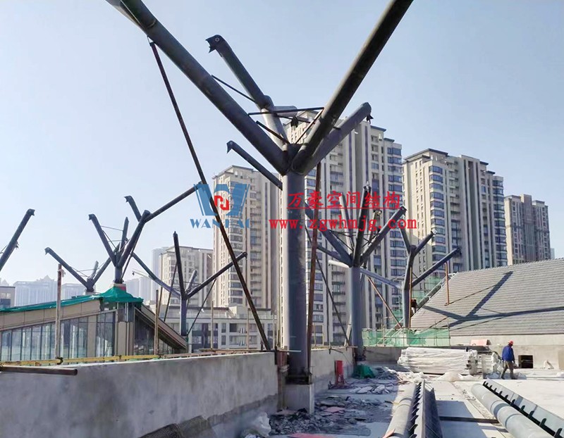 合肥文一塘溪津門天幕鋼結構及ETFE氣枕膜工程施工進度 合肥文一塘溪津門天幕鋼結構及ETFE氣枕膜工程施工進度