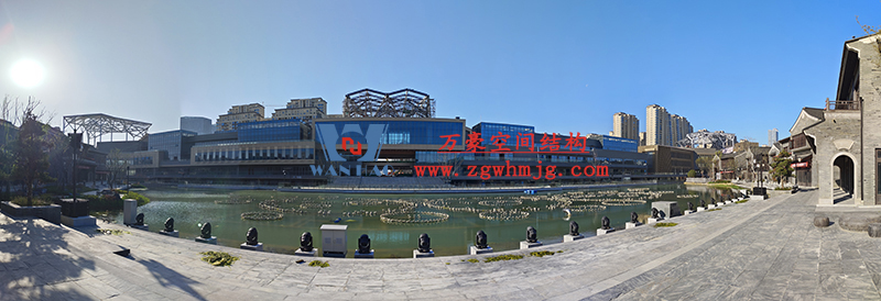 文一塘溪津門天幕鋼結構及ETFE膜結構氣枕膜工程