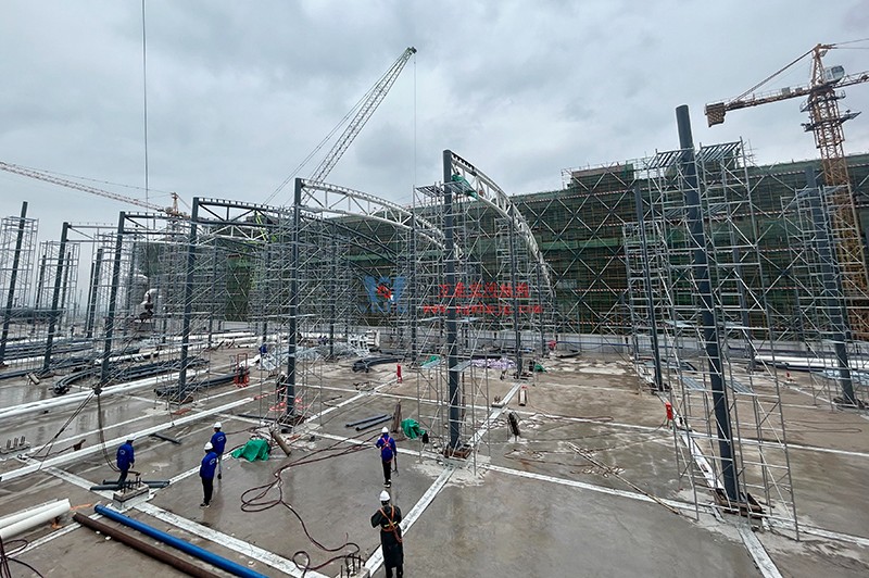 浙江真愛毯業科技有限公司廠房三屋面膜結構工程完工大吉! 浙江真愛毯業科技有限公司廠房三屋面膜結構工程完工大吉!