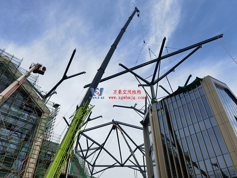 合肥文一塘溪津門天幕鋼結構及ETFE氣枕膜工程完工 合肥文一塘溪津門天幕鋼結構及ETFE氣枕膜工程完工