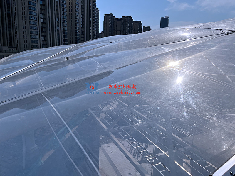 合肥文一塘溪津門天幕鋼結構及ETFE氣枕膜工程完工 合肥文一塘溪津門天幕鋼結構及ETFE氣枕膜工程完工