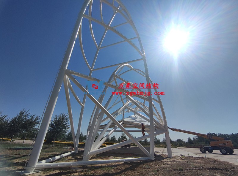 陜西定邊馬蓮灘沙漠公園鋼結構工程