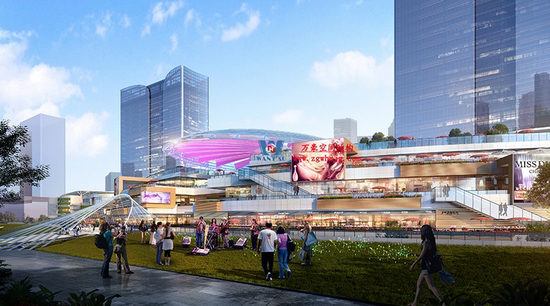 南充萬達項目ETFE膜結構蓋頂天幕工程最新施工進度 南充萬達項目ETFE膜結構蓋頂天幕工程最新施工進度