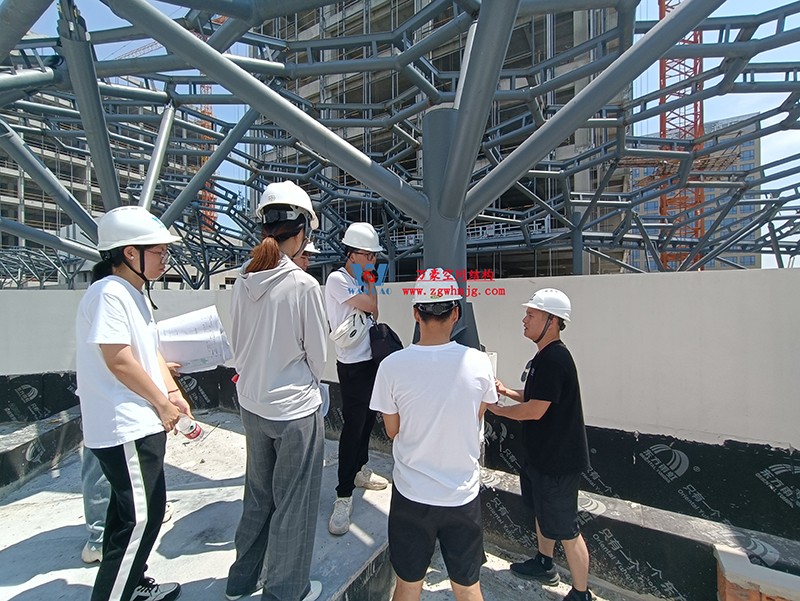 嘉興長安里ETFE氣枕鋼膜結(jié)構(gòu)頂棚工程現(xiàn)場學習觀摩會