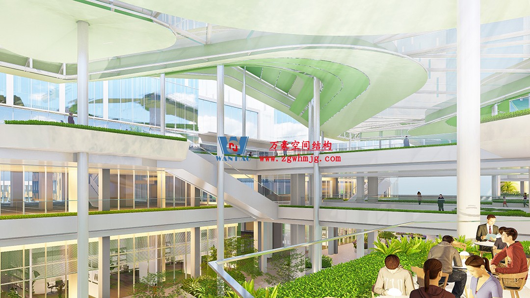 博多森谷項目中庭etfe膜結構工程 博多森谷項目中庭etfe膜結構工程