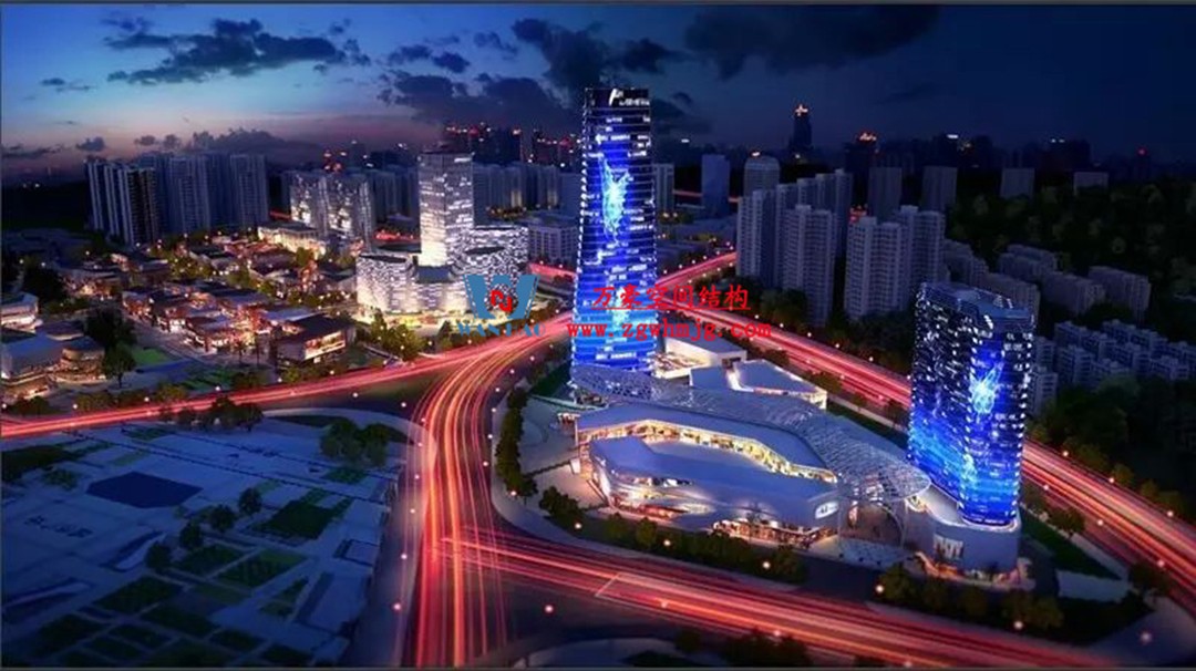 遵義高鐵新城上的一條鋼膜結構“長龍” 遵義高鐵新城上的一條鋼膜結構“長龍”