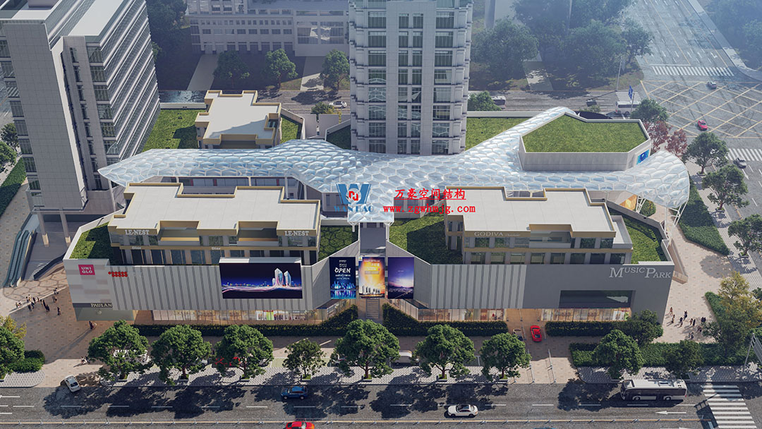 已完工，這個(gè)ETFE氣枕商業(yè)天幕閃亮登場！