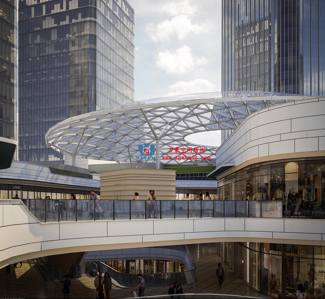 紹興華發金融活力城ETFE膜結構商業天幕工程 紹興華發金融活力城ETFE膜結構商業天幕工程