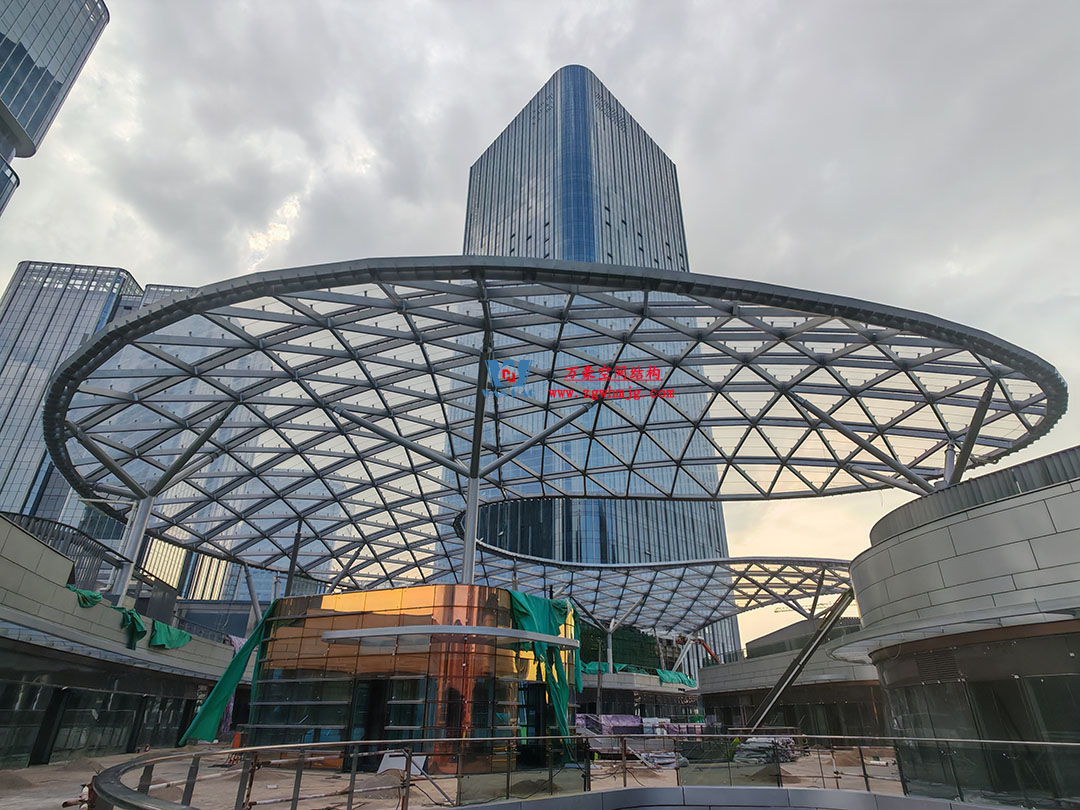 紹興華發金融活力城ETFE膜結構商業天幕