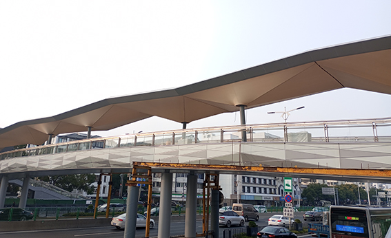 蘇州東環路人行天橋ptfe膜結構