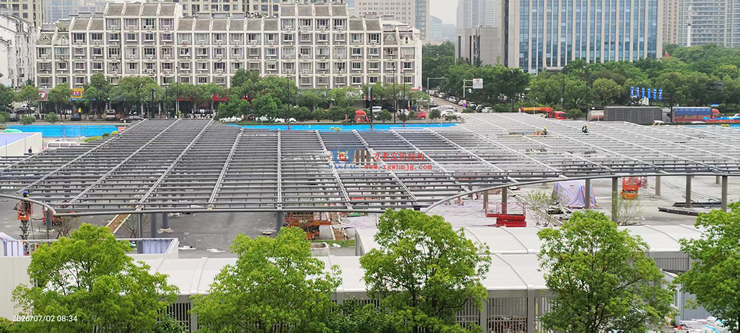 進度提速！臺州山姆超大ETFE氣枕天幕火熱施工中，城市新地標來了